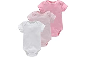 Bestele Body Bambino,Body in Cotone a Manica Corta per Bimba Bambina Bimbo,Ragazzo Ragazza Neonato Unisex-Bimbi Body Abbigliamento Intimo 0 3 6 9 12 18 24 Mesi