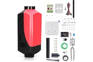 GSOU 5KW 12V Diesel Air Heater, Parking Heating w/LCD Switch Monitor Display, Remote Control, 10L Tank, Muffler, Fast Heating Defrosting Defogger Car Heater for Trucks, Camper, Vans, RV, Boat, Motorhome