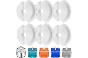 Eckerdromk Filtre Fontaine à Eau pour Chat, 6 Pieces Cat Filtres de Rechange de Fontaine D'Animal Familier pour Fontaine de Chat 2L & 2.5L avec Charbon Actif & Résine Contriple Filtration
