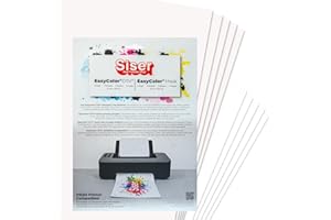 Siser Easy Color DTV Packung 5+5, thermo-transferierbare, mit Inkjet bedruckbare Folie für helle und dunkle Textilien, 5 A4-Blätter Easy Color und 5 A4-Blätter Application Tape