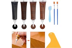 BUDOCI Holzmöbel-Reparaturset, Laminat Parkett Reparatur, 4 Farben Holzspachtelmasse, Holzreparaturset Reparatur von Kratzern, Rissen, Verfärbungen für Holzschrank, Boden, Tür, Tischoberflächen