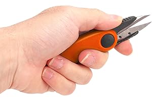 EIMSOAH Tondeuse Pliable pour Matériel de Pêche, Ciseaux de Ligne de Pêche Portables en Forme de Crevette, Ciseaux Pliables pour Matériel de Pêche, pour Ligne de Coupe avec Housse de