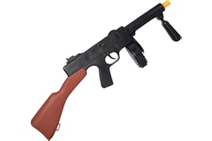 P'TIT CLOWN - Mitraillette Factice en Plastique - Accessoire Déguisement Braqueur, Gangster - Idéale pour Carnaval, Halloween, Cosplay, Fêtes Costumées (Mitraillette de Gangster - 50 cm)