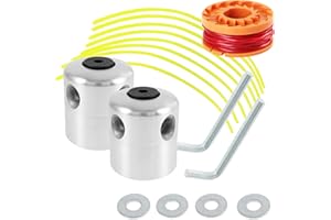 Osuter 2PCS Testina Decespugliatore Universale Alluminio Testine Decespugliatore con Filo Nylon Testine Tagliabordi Tagliaerba Accessori per Decespugliatori Tagliaerba