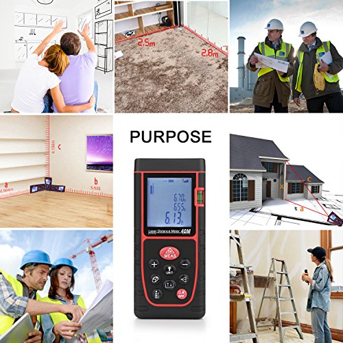 Handheld Laser-Entfernungsmesser Hohe Präzision Distanzmessgerät Infrarot-Messung Messbereich 0.05 bis 40m - 6