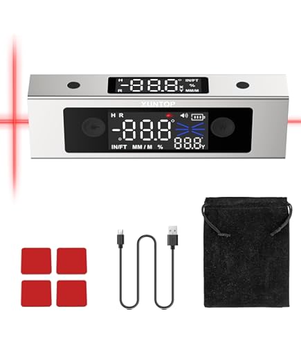 In lega di alluminio digital magnetic angle finder Inclinometro Meter Goniometro livello 4 x 90 °, accurato livello digital