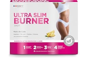 EAFIT MINCEUR - Ultra Slim Burner Shot - Quadruple Action Minceur- Bruleur de graisse puissant rapide à consommer- Chrome - Guarana, Noix de cola, The vert -14 Shots, Saveur Ananas- Marque Française