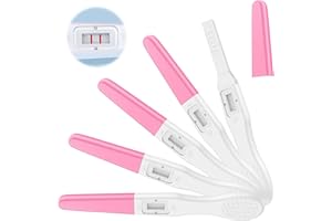 SALEEPENDENT 5 Pezzi Test di Gravidanza,Test Gravidanza Precoce,Test di gravidanza,per la pianificazione della gravidanza,Test Familiare Fertilità Femminile,rosa.