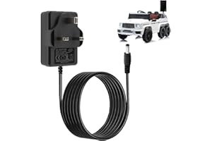 CKDSA 6V Battery Charger for Child Electric Car Universal 6 Volt Supply Power Adapter with LED Indicator for Electric Ride on Toy Car Motorcycle Quad Bike Audio Video Router Sports Cars 5.5mm*2.1mm