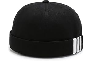 XYIYI Cotton Brimless Docker Cap Adjustable Street Casual Sailor Cap Skullcap Beanie Hat