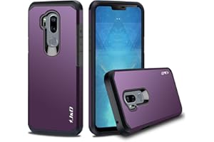 J&D etui kompatybilne z etui LG G7 ThinQ, etui LG G7, wytrzymałe dwuwarstwowe hybrydowe odporne na wstrząsy ochronne wytrzymałe etui na zderzak do LG G7 ThinQ, LG G7, fioletowe