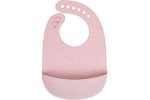 LÄSSIG Silikon-Lätzchen mit Auffangschale/Little Chums Mouse rose