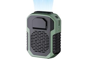 MARZIUS Outdoor 4 in 1 Funktion USB Taille Fan Belt Fan Clip On Personal Halskette Kühlen Arbeitskleidung Ventilator, 3 Geschwindigkeit, starker Luftstrom (Grün)