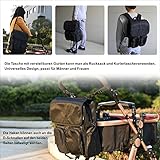 BAYTTER® Design multifunktionaler Rucksack Wickelrucksack Backpack wasserdicht Baby Wickeltasche Set aus Nylon schwarz, für Männer und Frauen, BPA-frei und kein Geruch, Windel-Pad geliefert - 7
