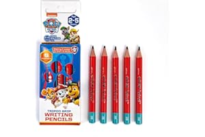 Love Writing Co. Paw Patrol Tripod Grip Writing Pencils for Children | Age 2-5 years | Pack of 5 Writing Pencils | Improve Pencil Grip and Control | Early Writing Practice
