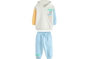 NEXT Ragazzo Completo felpa blu con cappuccio e pantaloni da jogging Bluey