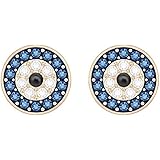 Swarovski Boucles D'Oreilles Luckily Evil Eye, Multicolore, Métal Doré Rose