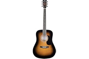 Stretton Payne Acoustic Guitar Full Size Dreadnought 41 Inch Steel String Package D1 - Includes Everything a Beginner Needs To Get Started Playing Guitar - Sunburst
