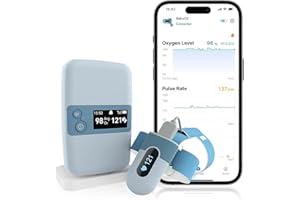 BABYTONE Baby Sleep Oxygen Monitor S2, Oxygen Level, Heart Rate and Movement Tracking, Baby Pulse Oximeter with Bluetooth and Free APP & Real-time Base Station, Paediatric Oximeter fit for 0-3 Years Old