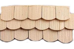 Miniaturenbau-Lewen 100 St Schindel aus Fichtenholz abgerundet. Zum Krippenbau, Puppenstuben. 30x22 mm.