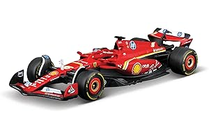 Maisto Tech - RC Formula Racing Ferrari SF-24#16 Charles Leclerc, Voiture Radiocommandée Métal 1:41 avec Circuit, Turbo Boost, Licence Ferrari, Âge Recommandé 6 Ans et Plus