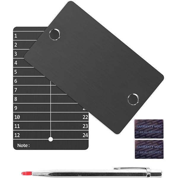 Portefeuille Crypto En Acier Inoxydable Pour Phrases Seed - Lot De 3 Plaques + Stylo Graveur - Résistant Au Feu, Eau Et Corrosion - 10