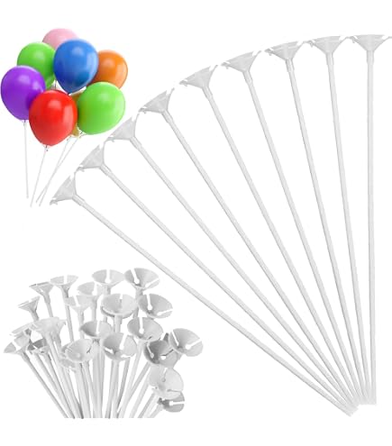 30 Stück Ballonstäbe 40,6 Cm – Wiederverwendbare Halter Mit Bechern Für Bobo-Ballons, Ohne Helium