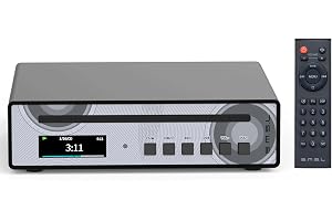 SMSL PL100PRO CD-spelare 2 x CS43131 High-End DAC Chips RCA/optisk/koaxial/XLR balanserad/3,5 mm och 4,4 mm hörlursutgång 200 mW 32 Ω, förlustfri MQA-uppspelning, CD-R/CD-RW/MP3-skiva med