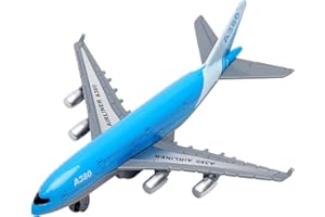 VOSSOT Airbus A380 Flugzeug Spielzeug – Mini Metall Flugzeug Modell mit Rückziehfunktion, Airplane Modelle, Perfekt als Flughafen Spielzeug und Geschenk (14 cm Länge)