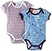 Pumpkin Patch Baby Boys 0-24M 2Pk Romper, White (Milk), Newborn