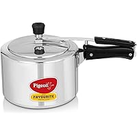 Pigeon by Stovekraft 12091 Favourite Aluminium Induction Base Pressure Cooker with Inner Lid, 3 Litres, Silver