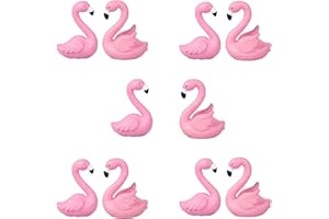 YUYWWAN 10 Pieces Mini Garden Decoration Figures Flamingo Figure Set, Summer Micro Landscape Ornament Made of Resin, Flamingo Shape Decorative Miniature Home Party Cake Succulents Garden