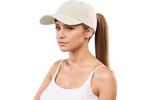 YAMEE Ponytail Baseball Cap for Women - Quick-Dry Mesh Adjustable with Criss Cross Design, UV Protection Outdoor Sports Cap