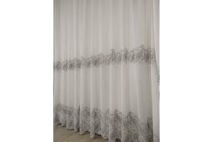 Tende Arredo Tessile Tenda a Metraggio Venduta a Metro in Bouclè Effetto Lino Alta 3 Metri interno 2 Varianti (Grigio)