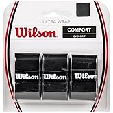 Wilson Unisex Handle Tape Ultra Wrap Overgrip Black, 3 Pieces, WRZ403000
