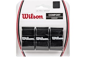 Wilson Unisex greppband Ultra Wrap Overgrip, svart, 3 stycken, WRZ403000