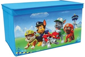 Fun House 712540 Pat 'vigilancia-Baúl para Juguetes Plegable, poliéster, Azul, 55,5 x 34,5 x 34 cm