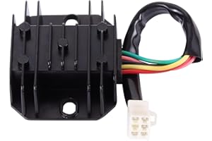 WOOSTAR AC Regulador Rectificador Moto 12V 5 Pines Reemplazo para CG 125cc 200cc 250cc GY6 125cc 150cc 200cc 250cc Taotao Lifan Scooter ATV Quad Dirt Pit Bike Go Kart Ciclomotor