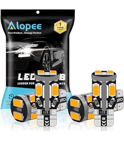 Lampadine LED Auto Alopee T15 - 4 Pezzi 921 Giallo 800 Lumen - Foto 2