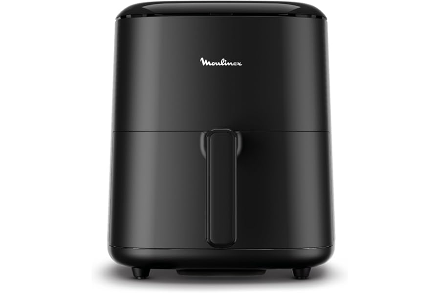 Moulinex Easy Fry Max Air Fryer, 5 Litres/1 kg, Capacity 6 People, 1500 W, 10 Cooking Programmes, Quick Results, Touchscreen, Dishwasher Safe Basket, EZ2458