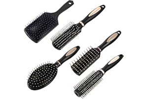 tao pipe 5pcs Hair Brush Sets Detangling Hairbrush Anti Static Massage Oval Comb Hair Styling Tools for Women Men Kid All Wet or Dry Hair