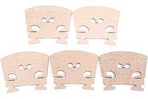LKTFATD 5-Piece Maple Wood Violin Bridges for 4/4 Size Violins