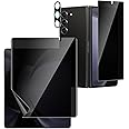 Zurligi for Samsung Galaxy Z Fold 6 Privacy Screen Protector, Flexible TPU Inner Film + Outer Screen Guard + Camera Lens Shield, Anti-Spy Inside Film with Installation Tool for Full Protection