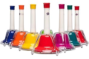 Fuzeau – 8 Cloches Musicales Colorées Pour Enfant – Dès 3 Ans – Instrument Musique Éducatif, Ludique Pour Éveil Musical – Apprentissage Premières Mélodies - À Secouer ou Frapper - Réf 70608