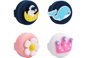 lasuroa 4 Częściowy Uchwyt na Buty dla Dzieci do Airtag, Urocze Miękkie Silikonowe Etui z Ukrytym Lokalizatorem Kompatybilne z Apple Airtag do Sznurówek dla Dzieci