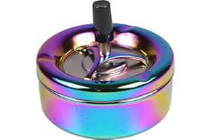 kogu Cenicero giratorio con diseño de arcoíris, multicolor, 11 cm de diámetro