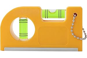 SOLRYN Nivel de Burbuja de Bolsillo con 2 Burbujas, Nivel de Mano Magnético de Bolsillo para Horizontal y Vertical, Niveles de Burbuja Pequeño Base Magnética Fuerte