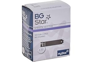 BGStar Mystar Strisce Reattive per misurazione della glicemia, 50 strisce
