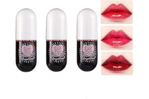 TITIMORE 4 Colors Capsule Lip Tint Stain Set,Mini Liquid Lipstick Waterproof,Hydrating Moisturizing Lip Gloss Set,Long Lasting Non-Stick Cup Lip Stain Tint Kit for Lip Care(Set B)