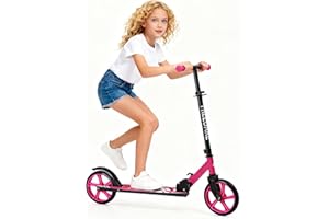 FREEDARE Trottinette Enfant et Adultes Trotinette Adult Ajustable en Hauteur Trottinette de Ville jusqu'à 100kg avec Double Suspension, Sac de Transport